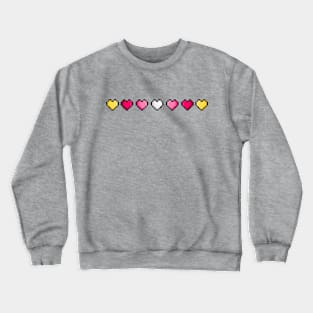 Pixel Pride Hearts Crewneck Sweatshirt